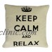 KEEP CALM CARRY ON / RELAX Chenille Filled Cushions or Cushion Covers- 18" /45cm   190726628558