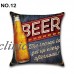 1PC Retro Cotton Linen Pillow Case Cushion Cover Beer Bottle Car New  Creative   123311360534