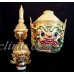 Thotsakan Mask Khon Gold Giant Thai Handmade Ramayana Home Decor Collectible New   331345954586