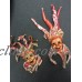 2 small authentic hand crafted Venetian masks with red and gold for wall hanging   173463218793