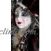 Unique Creations Porcelain Lady Mask Feathers Wall Hanging Decor Music Box ELISE   223101651015