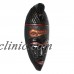 African Wood Mask Embossed Metal Accents 'African Sword' Handmade NOVICA Ghana   382520260411