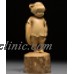 D019ca - 22*9*8 CM Carved Boxwood Carving Figurine : Happy Little Girl   162967063586