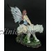 Winter Warrior Fairy On Snowy White Tiger Statue   401582045065