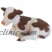Calf Statue Ornament Cow Garden Decor 34cm Brown White   332539425384