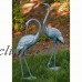 Cast Aluminum Crane Pair Statues Verdigris Finish 695634400304  401555005642