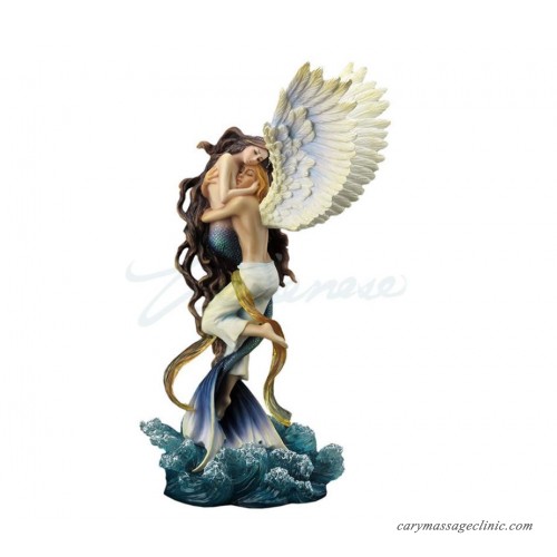 "Impossible Love" Angel & Mermaid Lovers Statue By Selina Fenech