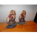 2 Vintage Atlantic Mold SAILING SHIP Handpainted Nautical Bookends Wall Plaques    183375876667