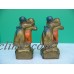 Antique Early 1900s CHILDREN PLAYING GUESS WHO Galvano Bronze Bookends   352414355341