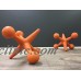 Orange Cast Iron Jacks Bookends Paperweights Jax Mid Century Modern Style Decor   292467889315