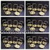 (6) Engraved Brass Tea Cup & And Saucer Stand Display Tripar 23-2452 SIX PACK   163157678085