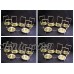 (6) Engraved Brass Tea Cup & And Saucer Stand Display Tripar 23-2452 SIX PACK   163157678085