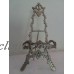 Vintage Ornate Brass 10" Tabletop Easel Picture Display Plate Art Stand Holder   173460373909