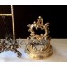 Set Victorian Solid Brass Large Easel Plate Picture Display Stand, Candle Holder   323376950449