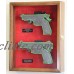 Large/ Double Pistol Handgun Revolver Gun Display Case Cabinet Rack Shadowbox   302333855957