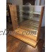 LARGE OAK MIRRORED BACK DISPLAY CASE WITH 5 GLASS SHELVES 25" x 27" x 5"   163162537227