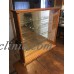 LARGE OAK MIRRORED BACK DISPLAY CASE WITH 5 GLASS SHELVES 25" x 27" x 5"   163162537227