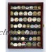 Military Challenge Coin Display Case Cabinet Wall Rack Holds up to 56 Coins Lock   232354684247