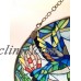 Amia Suncatcher Hummingbird Floral Flowers 6.5" Round   263828027222
