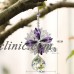 H&D Purple Hanging Suncatcher Crystal Prism Ball Feng Shui Pendant Window Decor 756910822514  123217696737