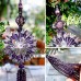 Hanging Suncatcher Purple Crystal peony Pendants With Beads Window Home Decor 612957015381  122607504999