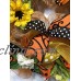 Deco Mesh Summer Fall Door Wreath Monarch Orange Butterfly Yellow Sunflowers   292622693104