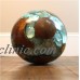 Teak and Blue Resin Plastic 20 lb Round Ball Burl Shell Wood Rare Accent   142579540422