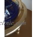 Blue Semi-Precious Gem Stone World Globe w Polished Brass Metal Stand & Compass   152421358012