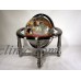 14" Pure Pearl ocean silver 4- leg table stand Gem MOP Gemstone World MAP globe 722301696965  173086158012