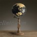 Desktop Table Decorative Handicrafted Mango Wood Globe Earth Ocean Geography Map 699919242405  113142033863