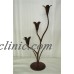 LARGE BROWN LILY TAPER CANDLE HOLDER-MADE OF IRON-18" TALL- MADE BY HOSLEY   283104663748
