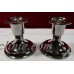 Candle Candlestick Holders SilverPlate Set 2 80s Vintage Stokes Made England 7cm   152790447883