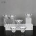 Set 6 Round Mini Holes Crystal Candle Holders For Wedding Centerpiece Home Decor 755082649134  392029531583