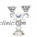 2 Arm Crystal Glass Cut Pillar Candle Holders Candelabra Candlestick Table Decor   391972533619
