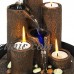 Home Accent Tabletop Fountain Waterfall W/ 3 Candles And LED Lights   312174026551