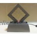 Homedics Gray Diamond Shape Small Tabletop Color Changing Water Fountain    142730131793