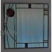 Mackintosh style uk handmade stained glass effect mirror square Rose 30x30cm   253767939314