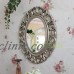 D32 Antique Silver Bathroom Toilet Vanity Wall Makeup Mirror Front Waterproof Y    153139892532