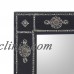 Teak Wall Mirror Metal Repoussé Handmade 'Ebony Jewels' NOVICA India   312196662241