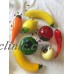 Murano Style Glass Lot of 8 Pieces Fruit & Vegetables Apple Pear Orange Eggplant   123305805094