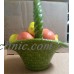 Vintage Ceramic Woven Wicker Fruit Basket Country Decor Lemons Oranges 60s 50s   323386542948