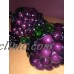 Art Glass Purple Grape Cluster Green Stem Lot Of 3 Molded Glass Fruit   223094703570