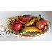 Lot of 5 Large Alabaster Marble Fruit with Basket Vintage 60s   263851613424