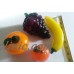  Murano Style Glass Fruit Purple Grapes Banana Orange Paperweight Lifesize      263879374104
