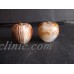 Set of 5 Polished Marble Onyx Apples Brass Stems White Green Brown NOS New #2   362390209834