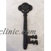Vtg Cast Iron Key Shaped Wall Mount Keys Rack Holder Hooks 8" Decor Decorative   332754707428