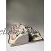 Ceramic Mail Key Holder Wall Pocket with Hooks Floral White Gardenia Elegant    253813593289