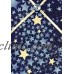 French Bulletin Board Photo Memo Board Blue Sparkle Star Print 11.8 x 11.8 inch.   273402042733