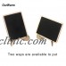 30×Wooden Mini Blackboard Chalkboard Message Sign with Stand Party Table Sign   183352574719