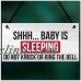 Shh.. Baby Is Sleeping Do Not Disturb Nursery Hanging Plaque Baby Door Cot Si QE 192090255429  123310432398